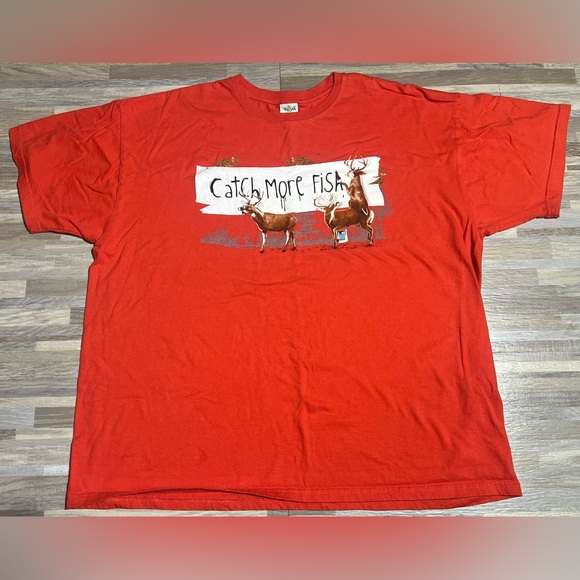 Vibrant Red Graphic Tee for Men - Picture 1 of 6